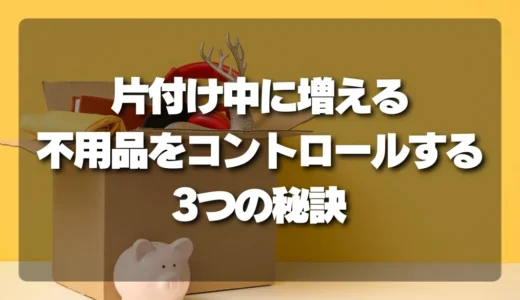 【もう増やさない！】片付け中に出る「追加の不用品」をコントロールする３つの秘訣