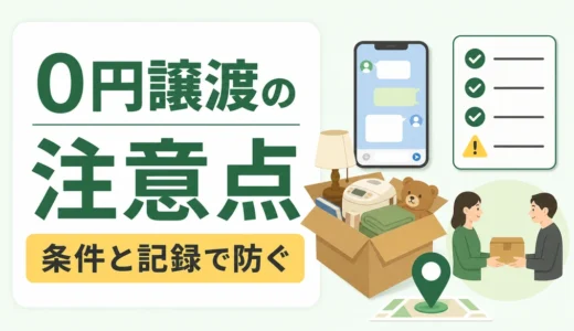 ジモティーで不用品を無償譲渡する注意点｜0円取引のトラブル対策