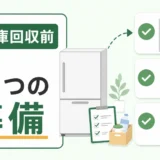 冷蔵庫回収前に確認する3つの準備を示すサムネイル