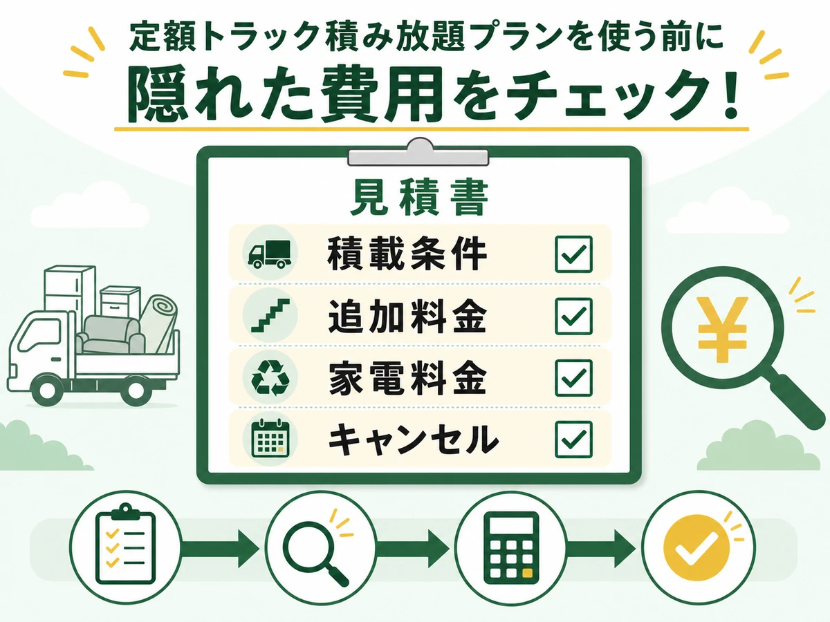 積み放題の見積書で確認する項目の流れ
