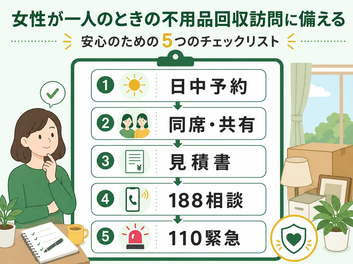 日中予約、同席共有、見積書、188相談、110緊急の確認リスト
