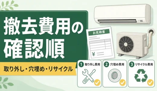 エアコン撤去費用の確認順｜取り外し・穴埋め・配管処理