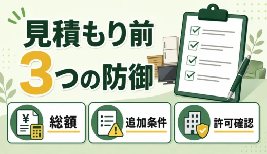 不用品回収の見積もりチェックリスト｜追加料金を防ぐ確認順