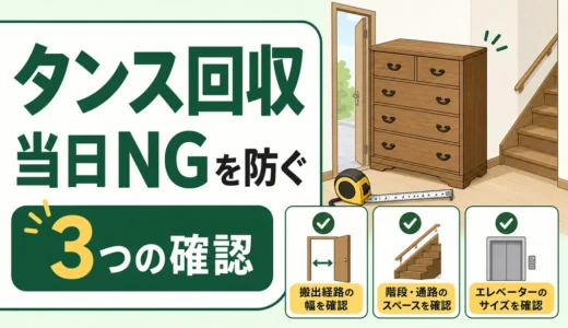 タンス回収で当日NGを防ぐ｜寸法・搬出経路・見積条件