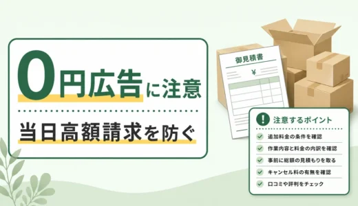 0円広告から不用品回収の当日高額請求を防ぐ確認ポイント