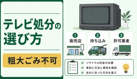 テレビは粗大ごみで捨てられない？処分方法と回収先の選び方