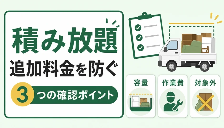 積み放題の追加料金を防ぐ3つの確認ポイント