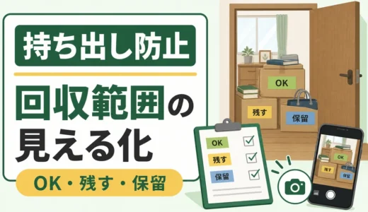 不用品回収の持ち出し防止｜回収範囲を伝えるマーキング術