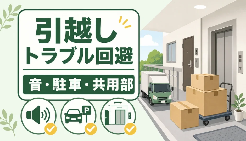 引越し時の搬出音・駐車・共用部トラブル回避の確認ポイント