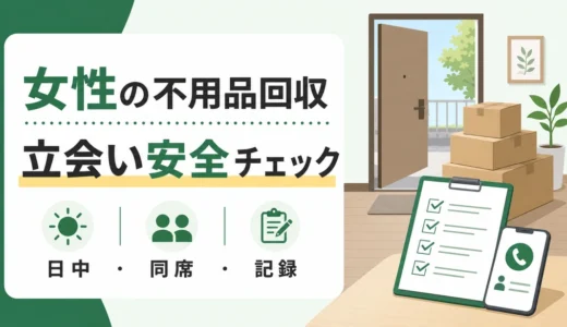 女性が一人で不用品回収に立ち会う時の安全対策と確認リスト