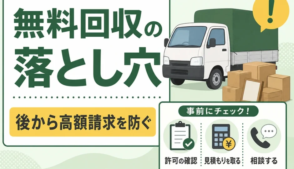 無料回収トラックの高額請求を防ぐ確認順のアイキャッチ