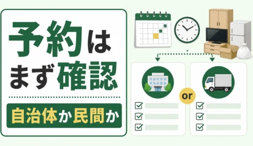 不用品回収の予約はいつ確認する？自治体回収と民間サービスの使い分け