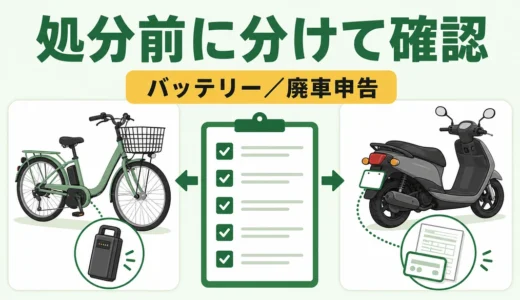電動自転車・原付は不用品回収で処分できる？手続き・費用・注意点