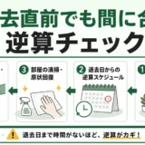 退去直前の不用品回収と掃除を立会い日から逆算するチェック画像