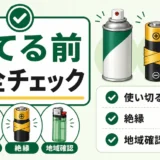 スプレー缶・電池・ライターを捨てる前の安全チェック