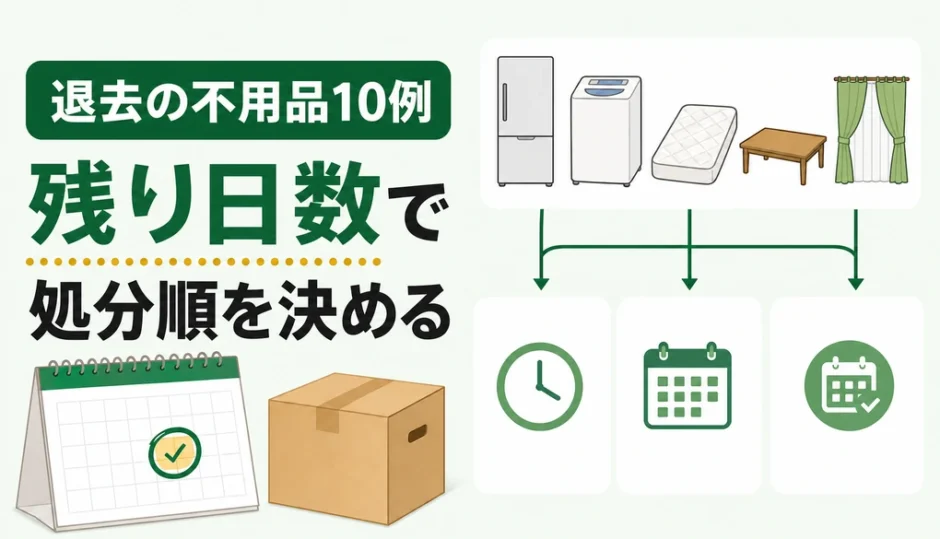 一人暮らしの退去で出る不用品10例を残り日数から仕分けるサムネイル