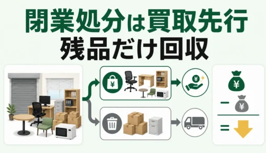 法人・店舗閉業の不用品処分費を抑える｜買取＋回収の手順
