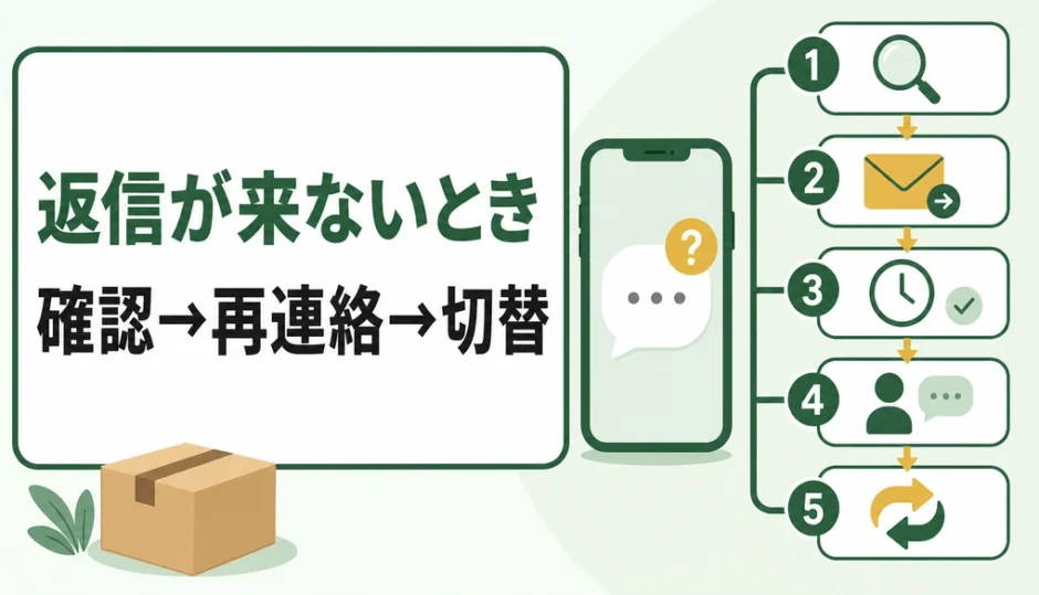 不用品回収の返信が来ないときの確認・再連絡・切替手順