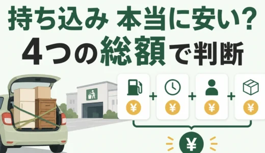 粗大ごみの持ち込みは本当に安い？自治体処分の総額計算と判断基準