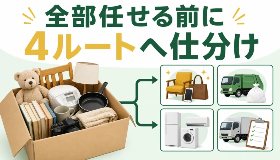 不用品を全部業者任せにする前に4つの処分ルートへ仕分けるポイント
