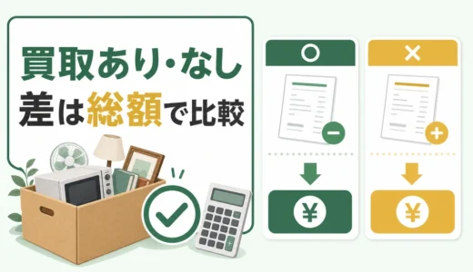 不用品回収は買取ありでいくら安くなる？費用差を総額で比べる方法