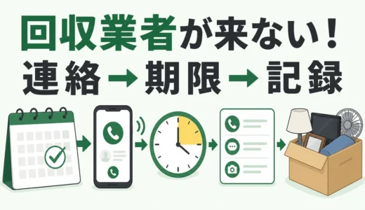 不用品回収業者が来ないときの対処法｜連絡・キャンセル料・188相談の順番